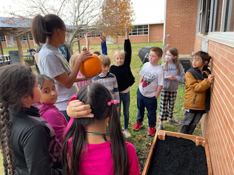 Vine Branch at work in Byars Dowdy Elementary School. 